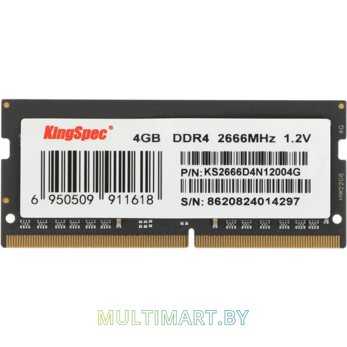 Оперативная память Kingspec 4GB DDR4 PC4-21300 (KS2666D4N12004G)